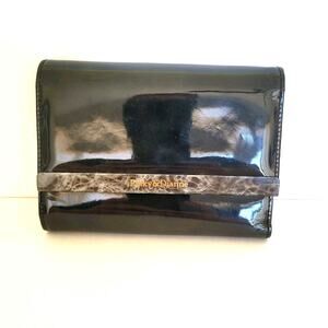 Pinky & Dianne Glam Designer Medium Patent‎ Leather Gray Marble Folding